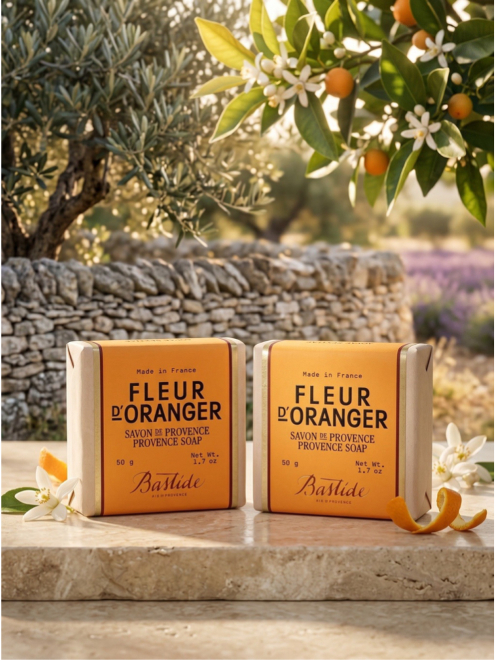 Bastide Fleur D’Oranger Provence Soap Bundle 2 Bars Orange Blossom